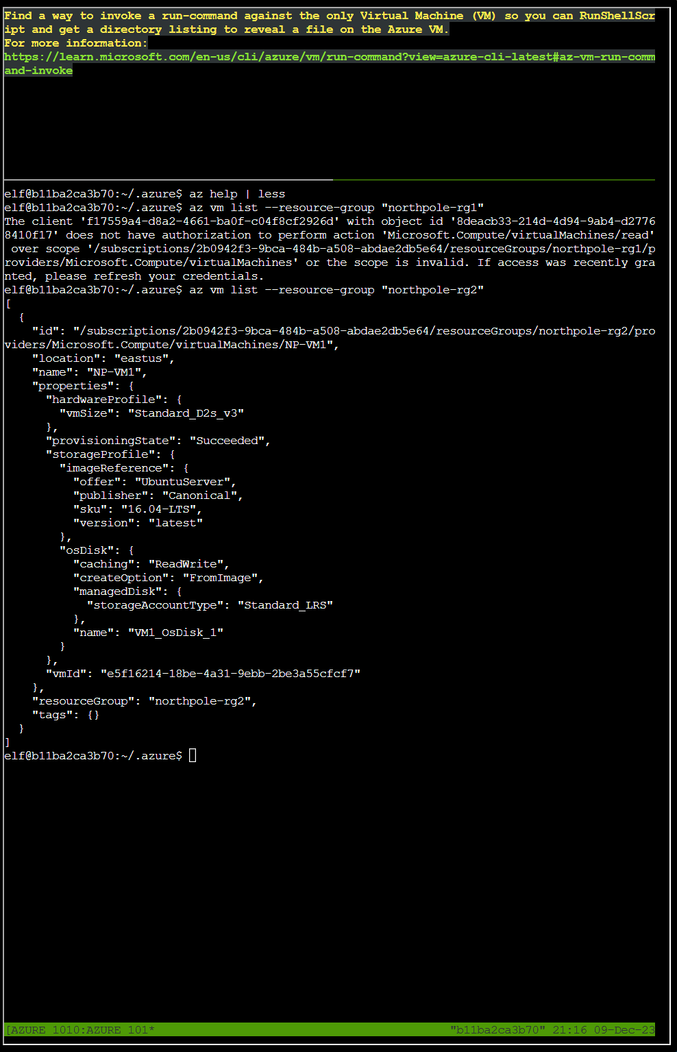 Azure 101 Step 5